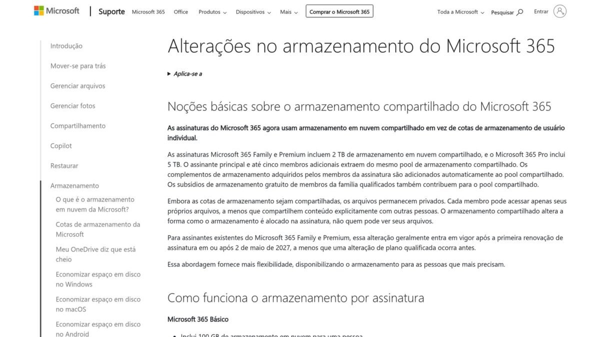 Microsoft 365 Família cortou o OneDrive: o que fazer