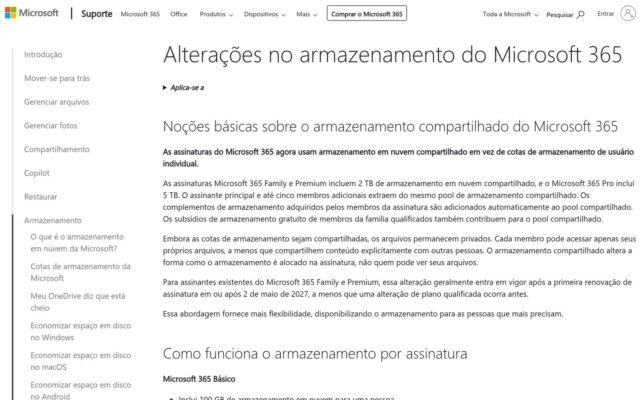 Microsoft 365 Família cortou o OneDrive: o que fazer