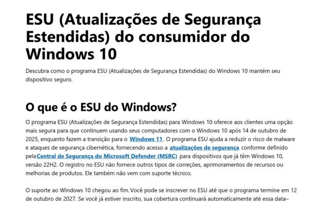 Windows 10 ganhou mais um ano: o que eu faria com o seu PC até outubro de 2027