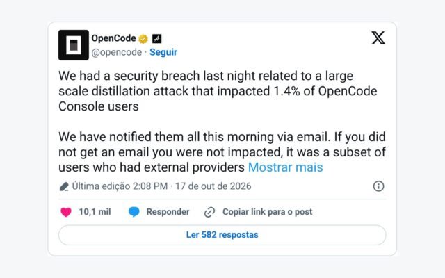 OpenCode vazou chaves de API: o que fazer agora