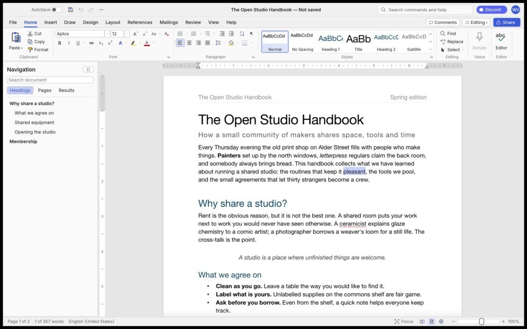 WordCraft: o Word grátis e open source feito em Rust
